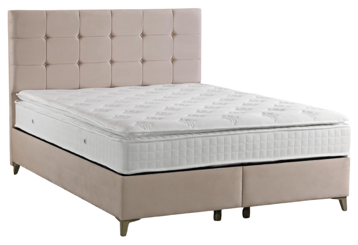 Απεικονίζεται το κρεβάτι με στρώμα. 